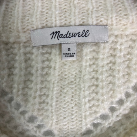 Madewell Charley Pullover Sweater in Antique White, Size Small - Picture 4 of 7